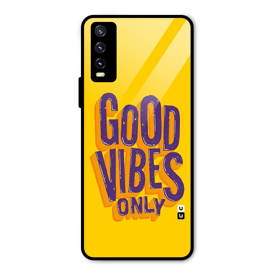 Happy Vibes Only Metal Back Case for Vivo Y20g