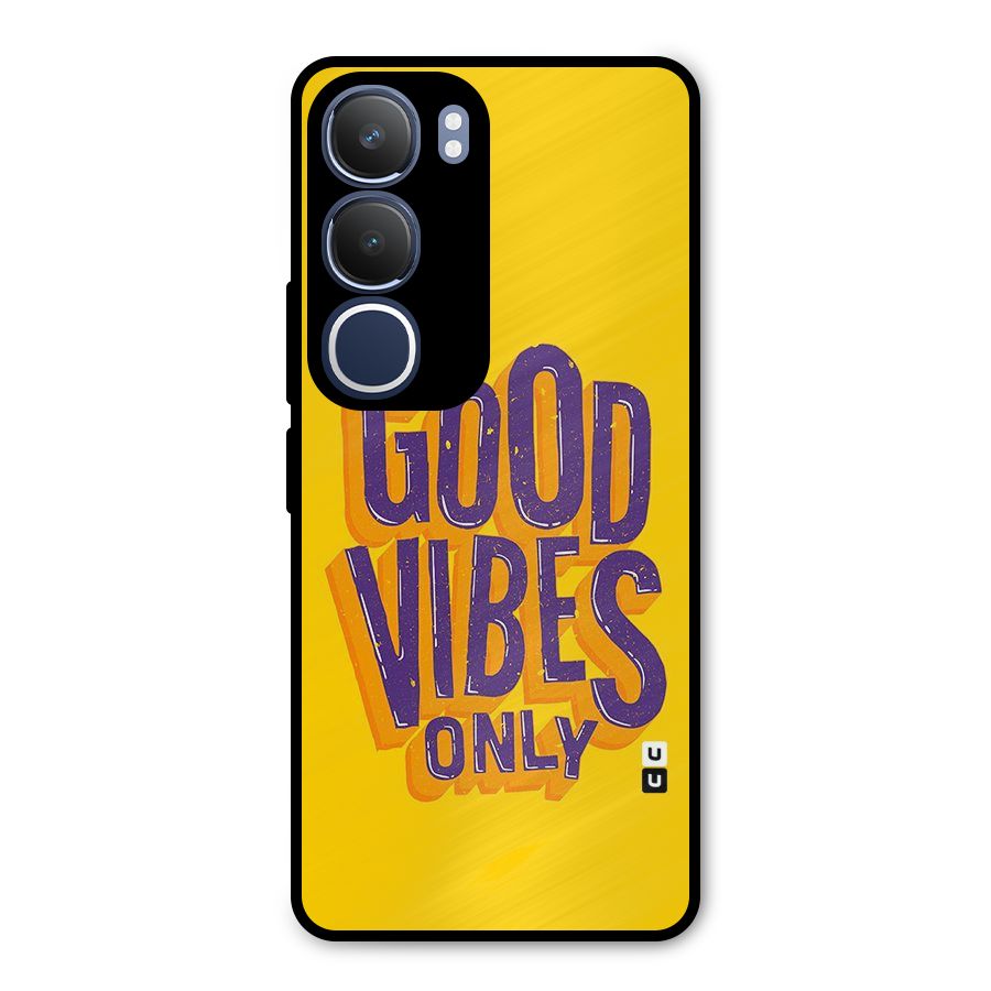 Happy Vibes Only Metal Back Case for Vivo Y29