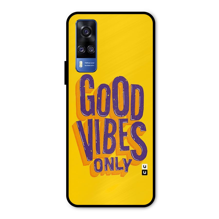 Happy Vibes Only Metal Back Case for Vivo Y51A