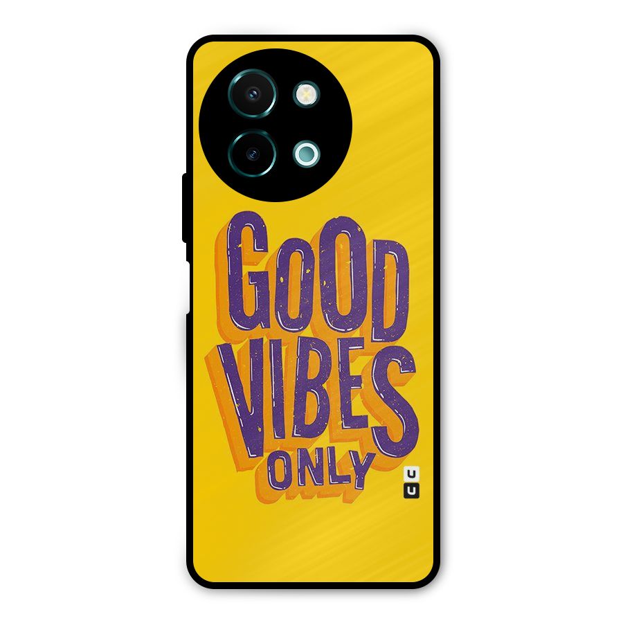 Happy Vibes Only Metal Back Case for Vivo Y58