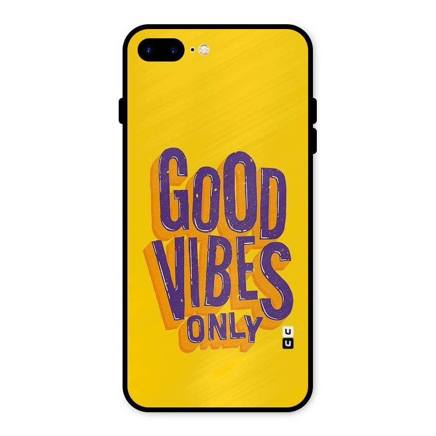 Happy Vibes Only Metal Back Case for iPhone 8 Plus