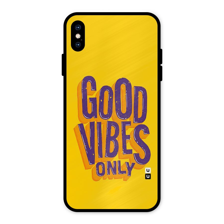 Happy Vibes Only Metal Back Case for iPhone XS Max