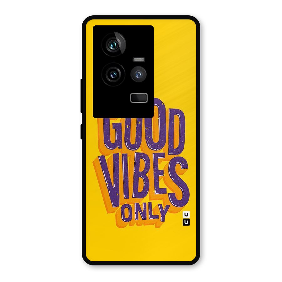 Happy Vibes Only Metal Back Case for iQOO 11 5G