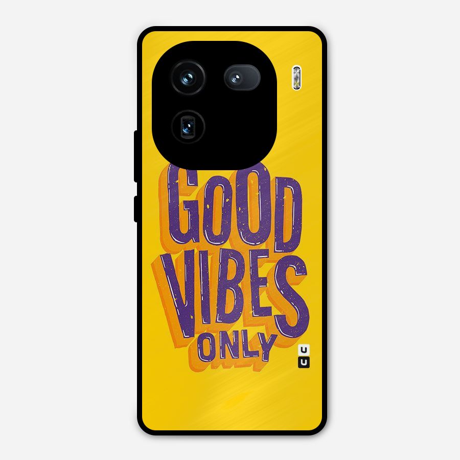 Happy Vibes Only Metal Back Case for iQOO 12
