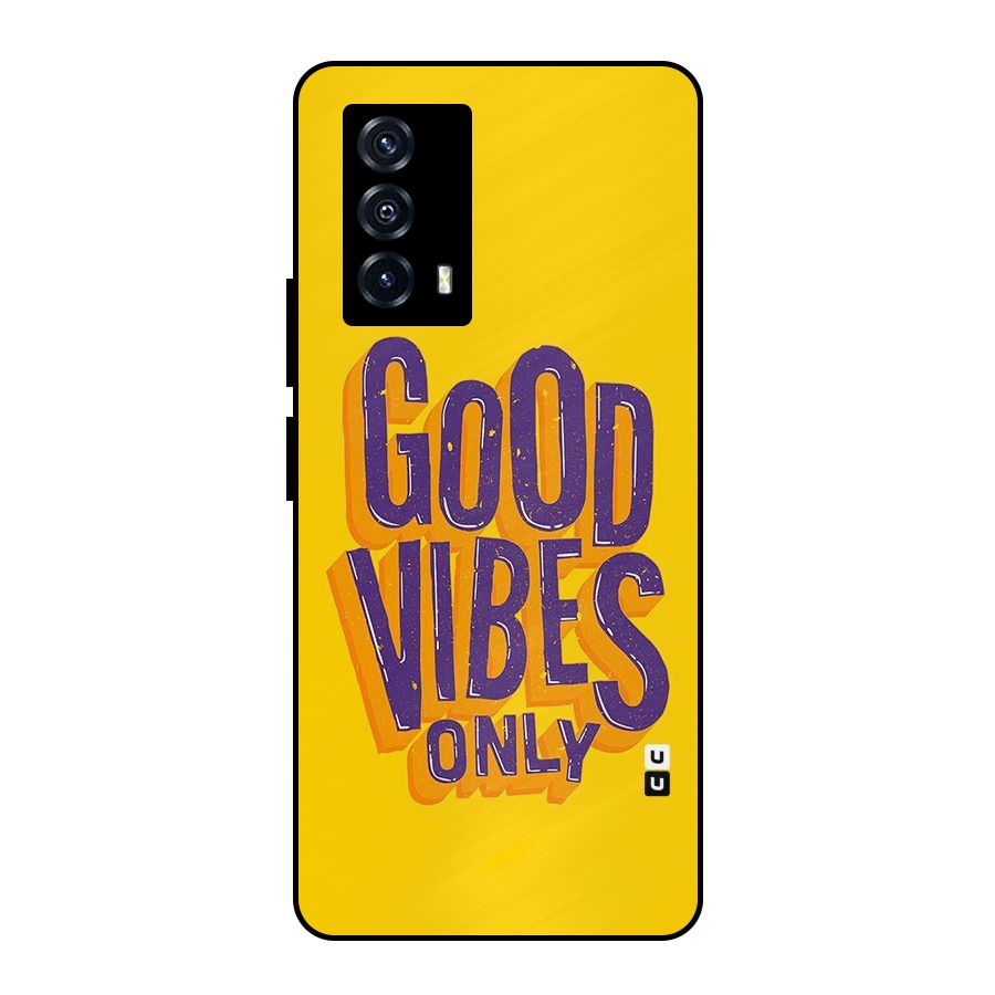 Happy Vibes Only Metal Back Case for iQOO Z5
