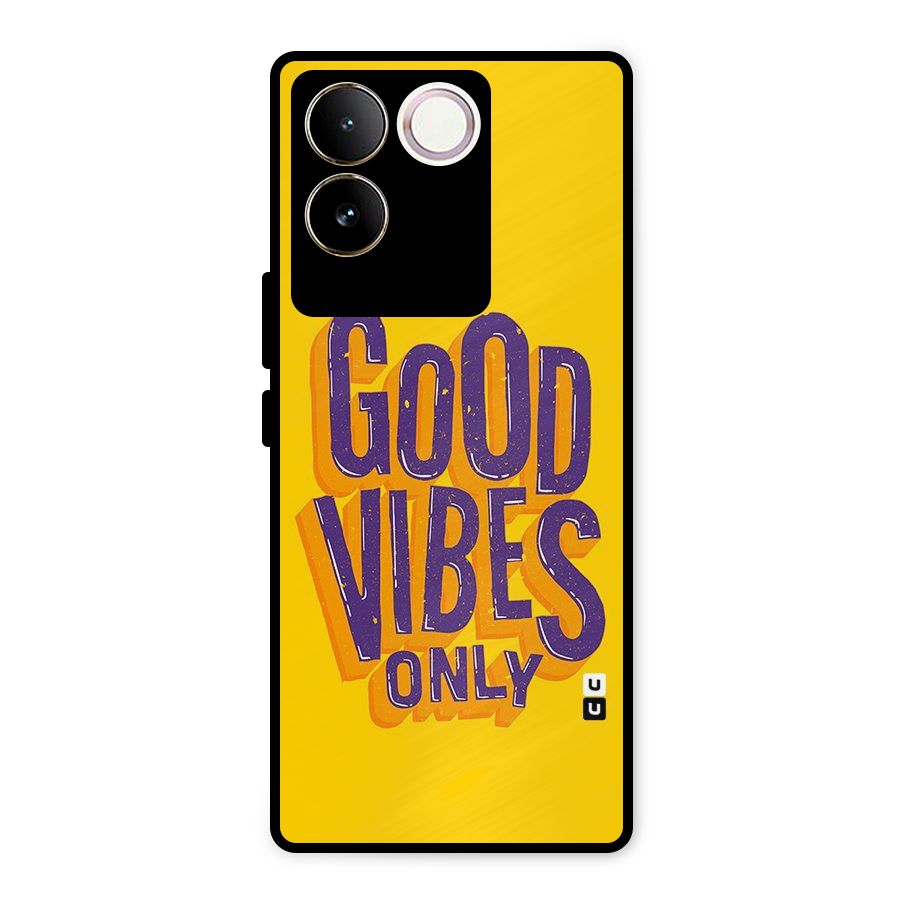 Happy Vibes Only Metal Back Case for iQOO Z7 Pro