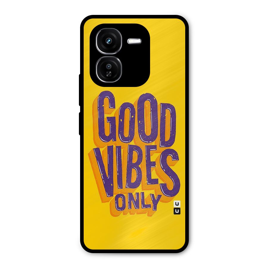 Happy Vibes Only Metal Back Case for iQOO Z9x
