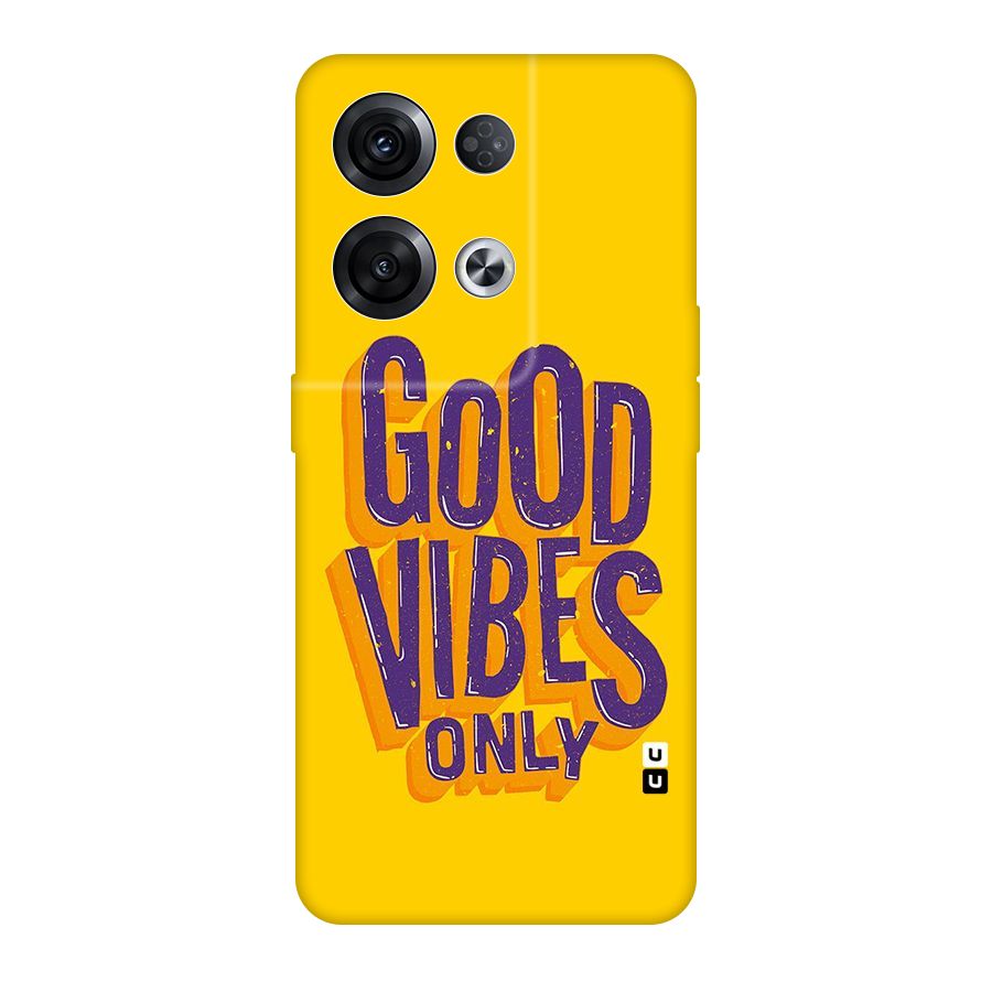 Happy Vibes Only Original Polycarbonate Back Case for Oppo Reno8 Pro 5G