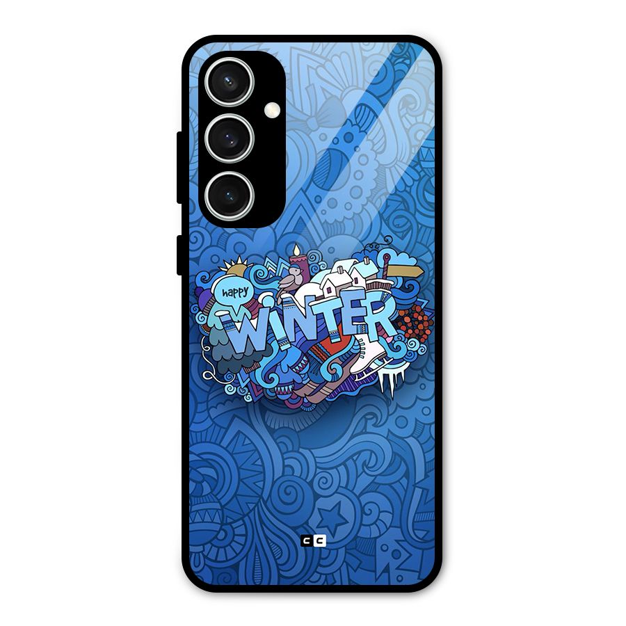 Happy Winter Glass Back Case for Galaxy S23 FE