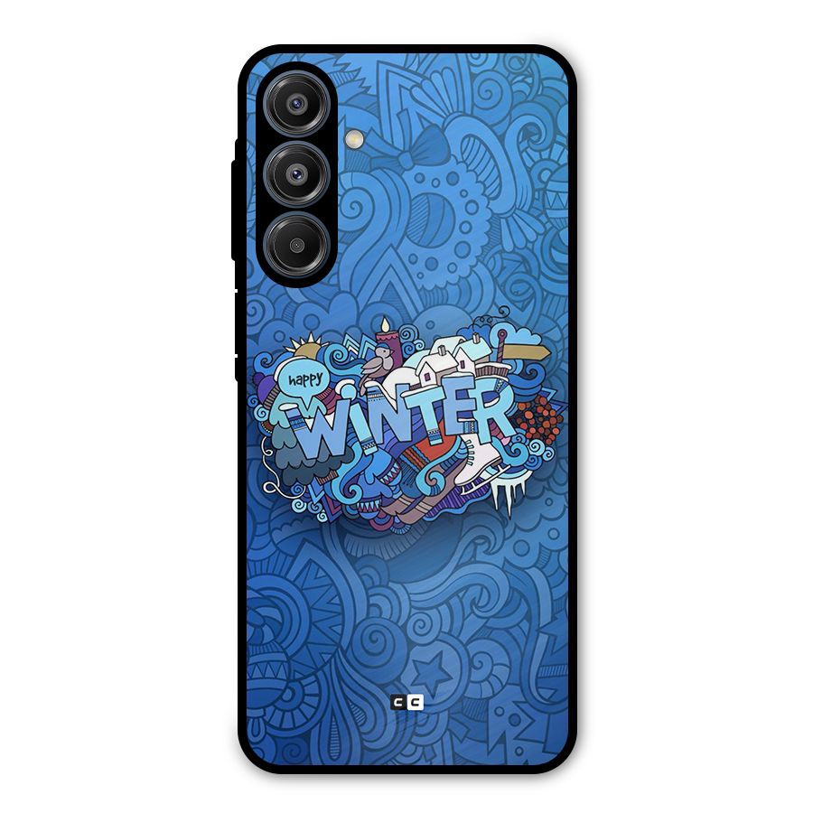 Happy Winter Metal Back Case for Galaxy A16 5G