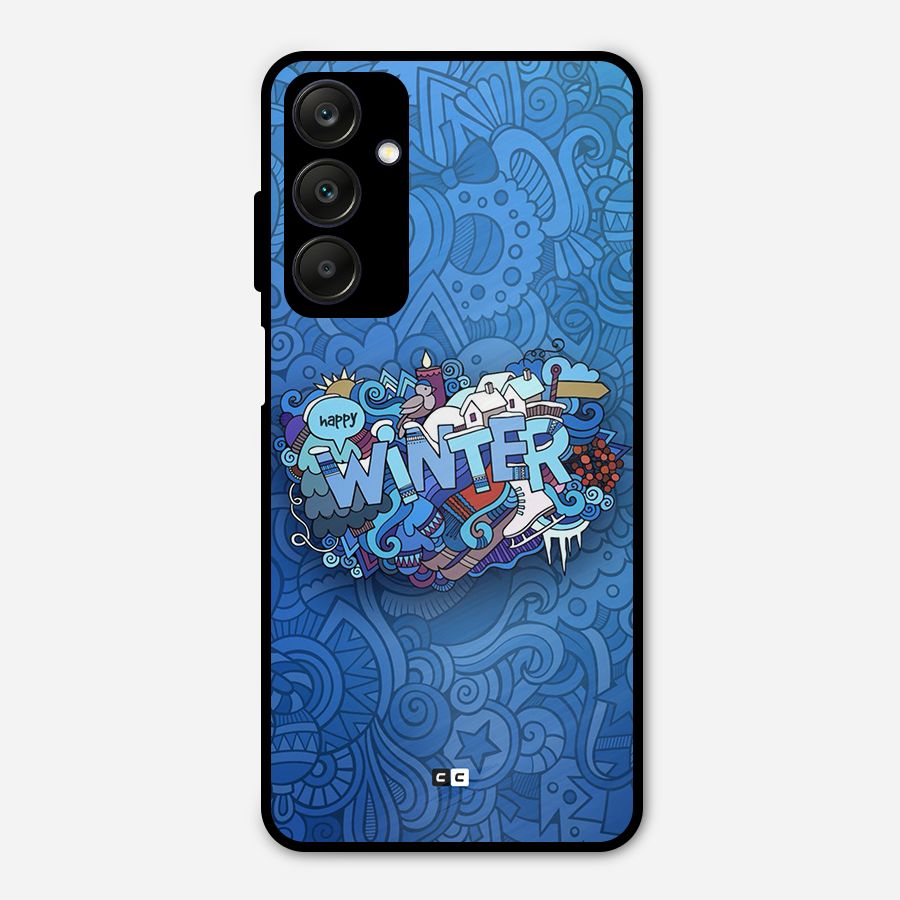 Happy Winter Metal Back Case for Galaxy A25 5G