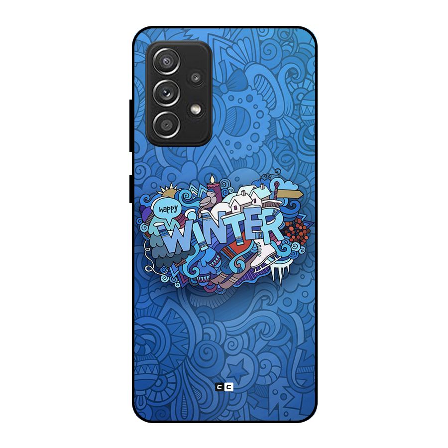 Happy Winter Metal Back Case for Galaxy A52s 5G