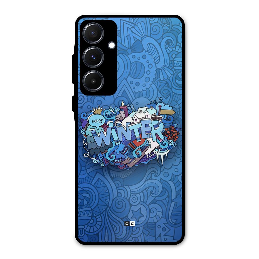 Happy Winter Metal Back Case for Galaxy A55