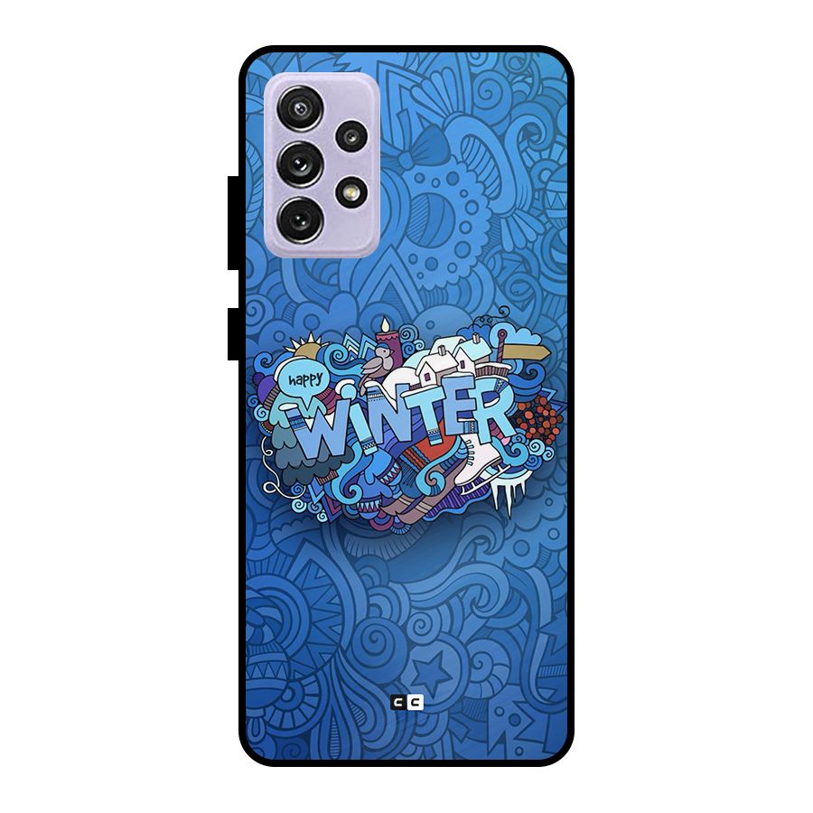 Happy Winter Metal Back Case for Galaxy A72