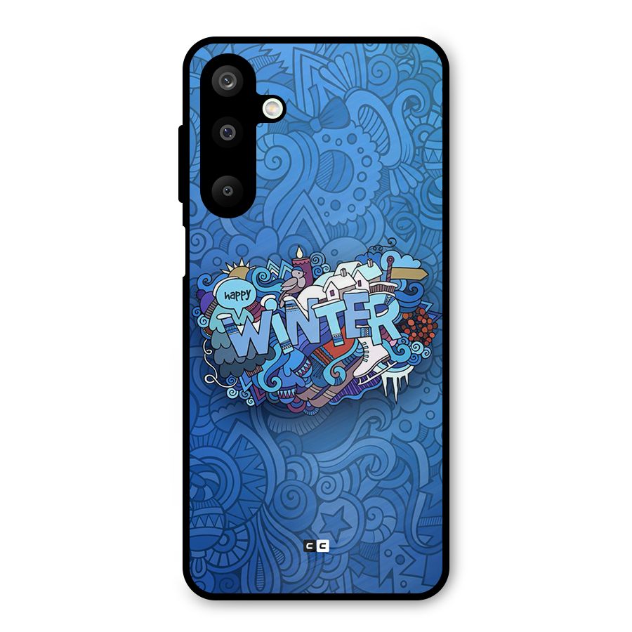 Happy Winter Metal Back Case for Galaxy M16