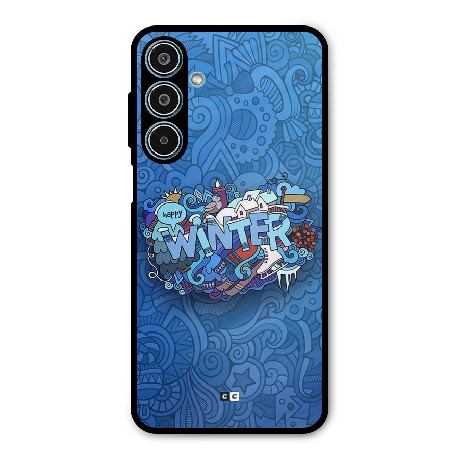 Happy Winter Metal Back Case for Galaxy M35