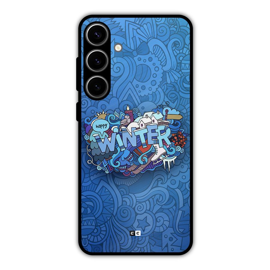 Happy Winter Metal Back Case for Galaxy S24 Plus