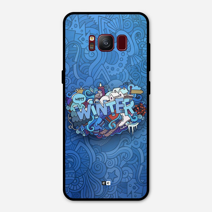 Happy Winter Metal Back Case for Galaxy S8