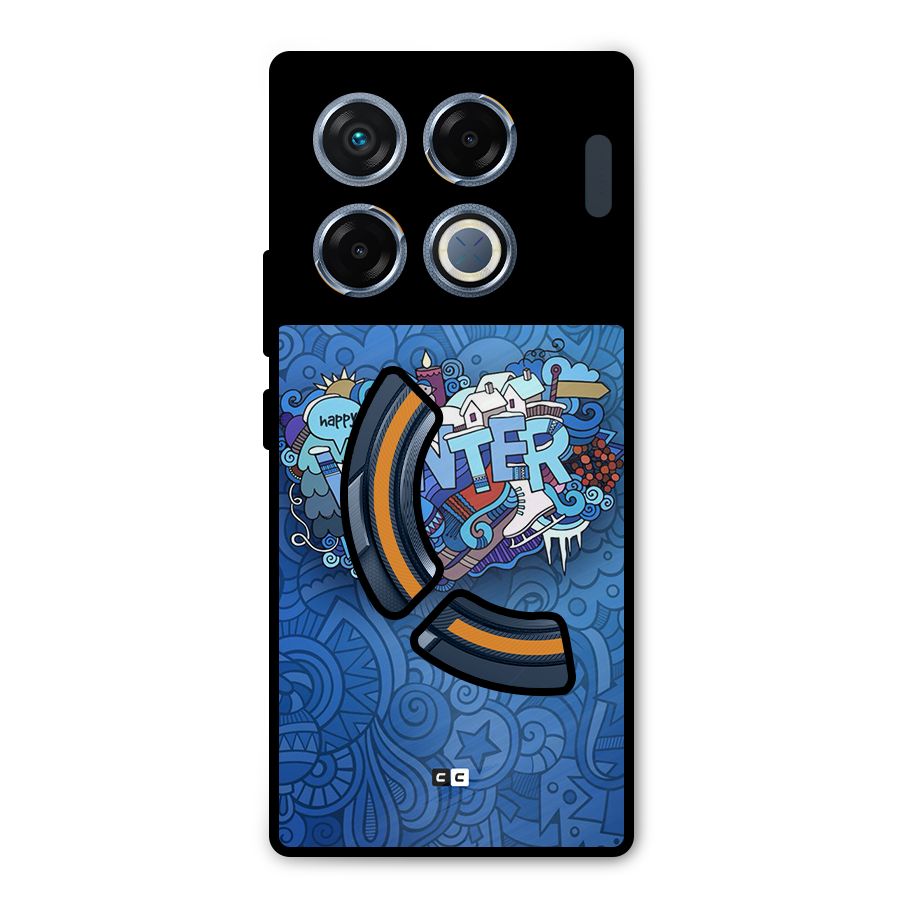 Happy Winter Metal Back Case for Infinix GT 20 Pro