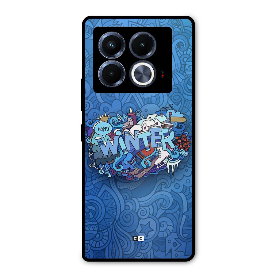 Happy Winter Metal Back Case for Infinix Note 40 5G