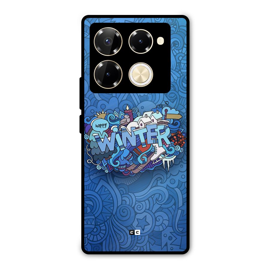 Happy Winter Metal Back Case for Infinix Note 40 Pro Plus