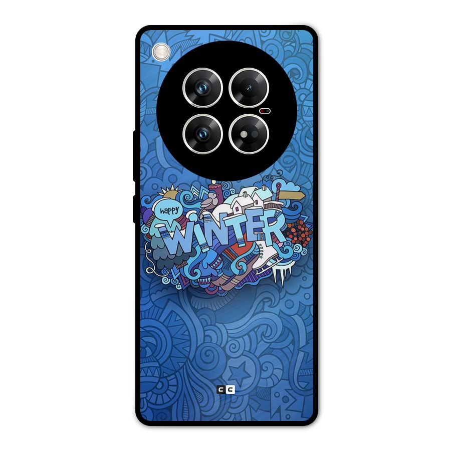 Happy Winter Metal Back Case for Infinix Zero 40 5G