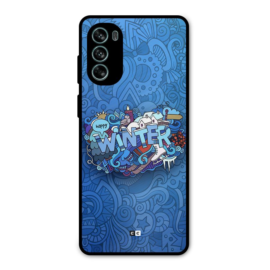 Happy Winter Metal Back Case for Moto G62