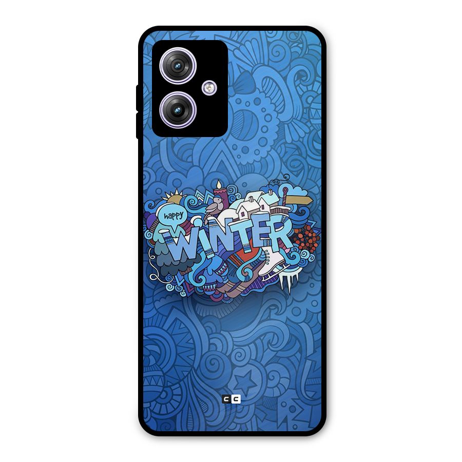 Happy Winter Metal Back Case for Moto G64