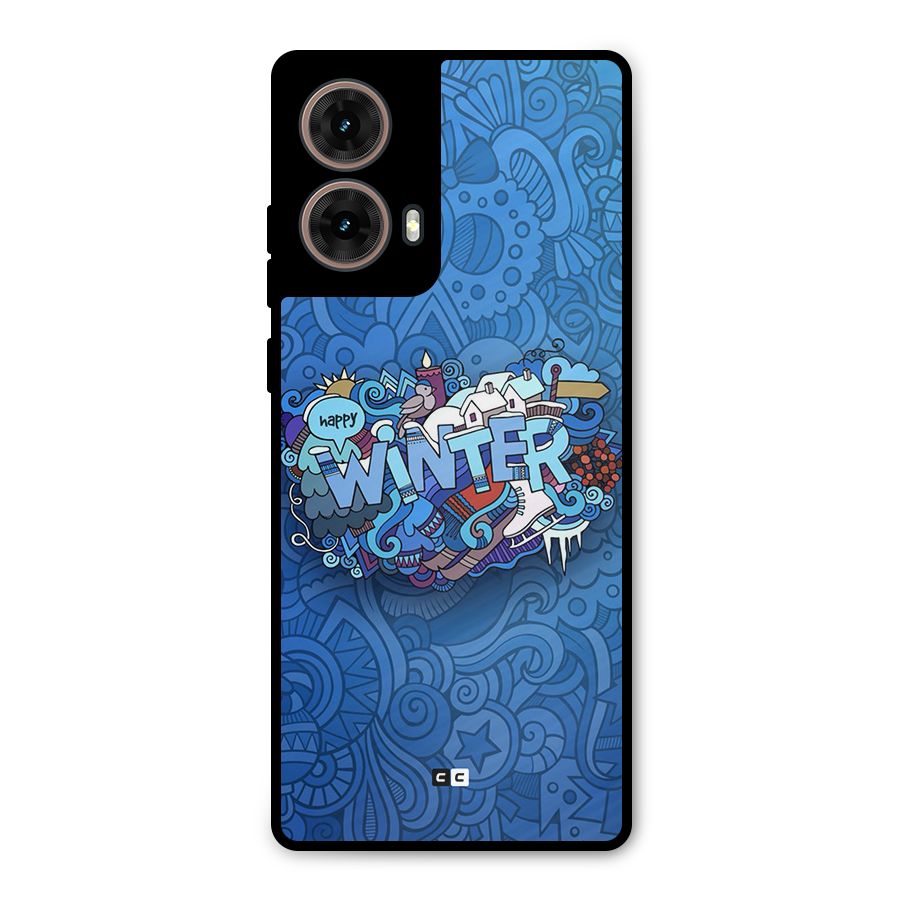 Happy Winter Metal Back Case for Moto G85