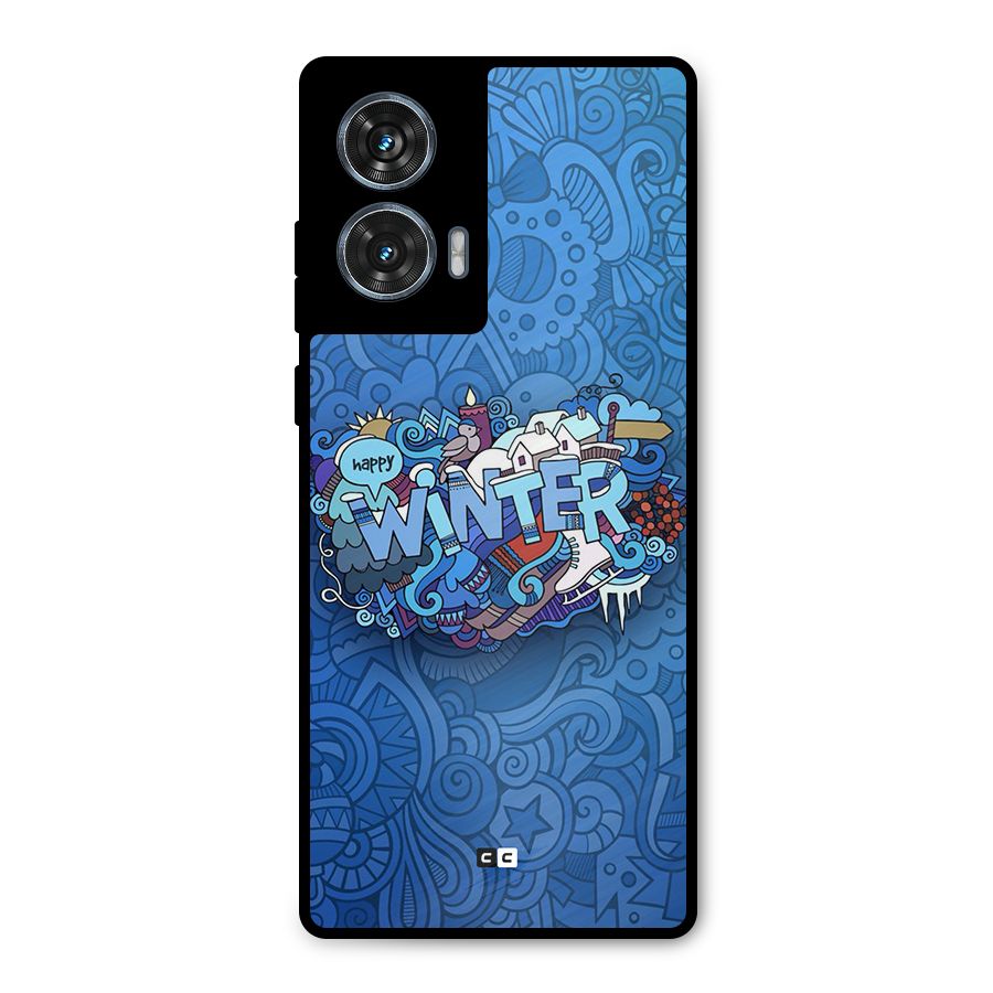 Happy Winter Metal Back Case for Motorola Edge 50 Fusion