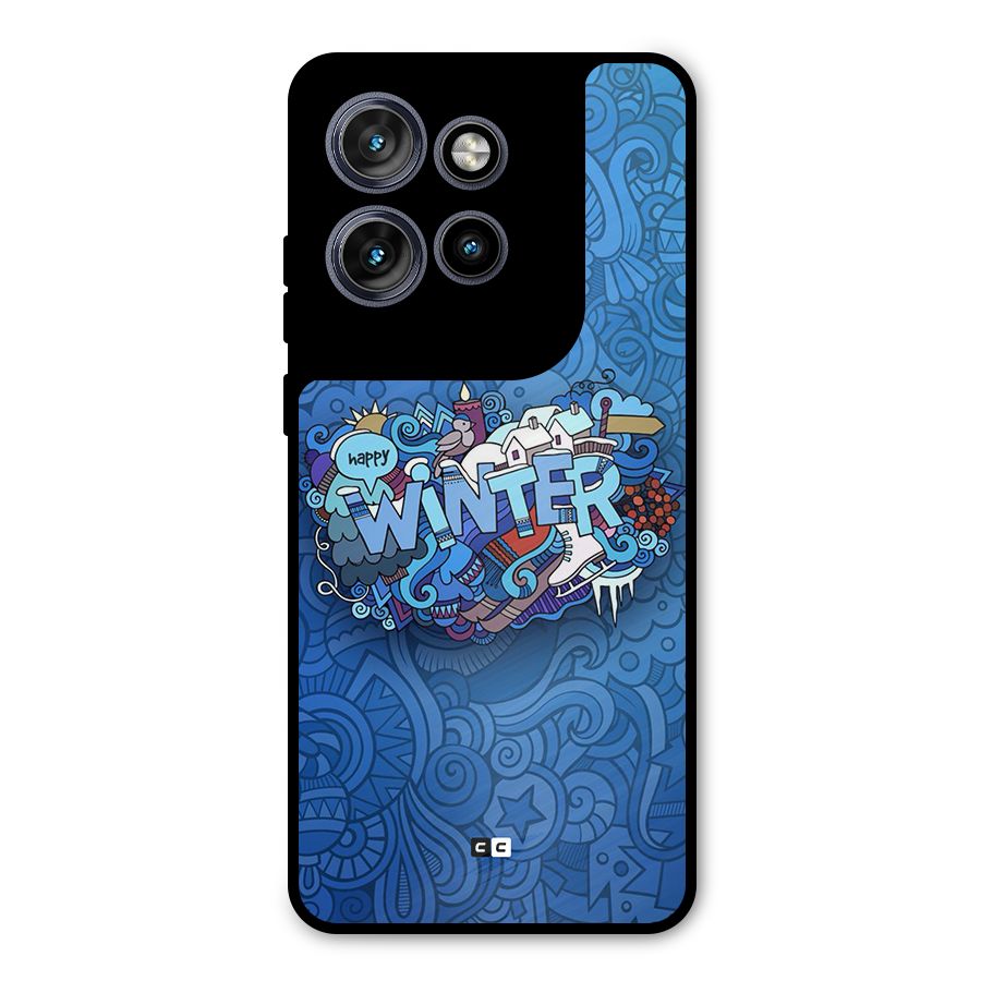 Happy Winter Metal Back Case for Motorola Edge 50 Neo