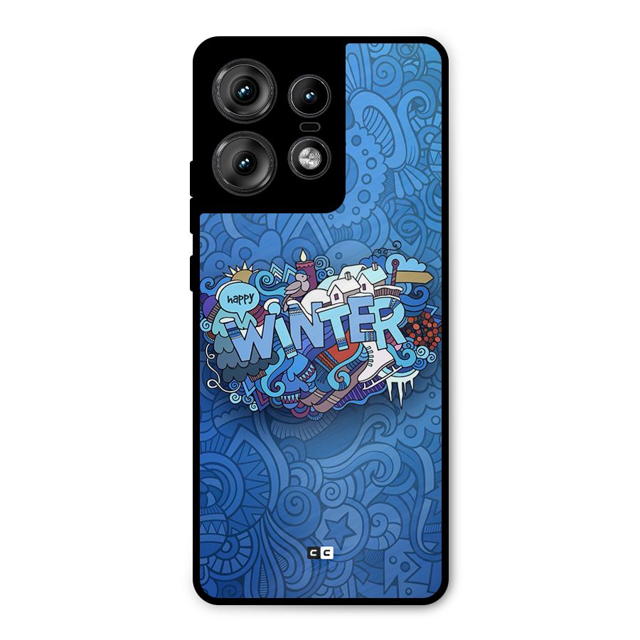 Happy Winter Metal Back Case for Motorola Edge 50 Pro