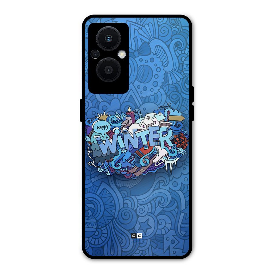 Happy Winter Metal Back Case for Oppo F21 Pro 5G