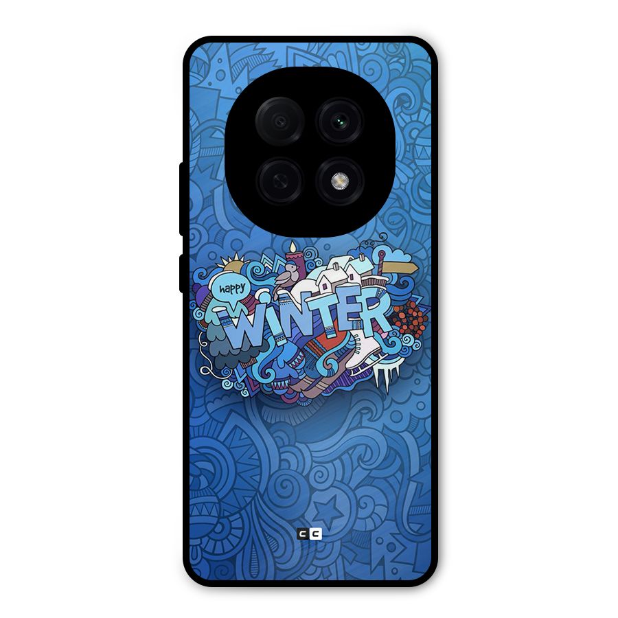 Happy Winter Metal Back Case for Oppo F29 Pro