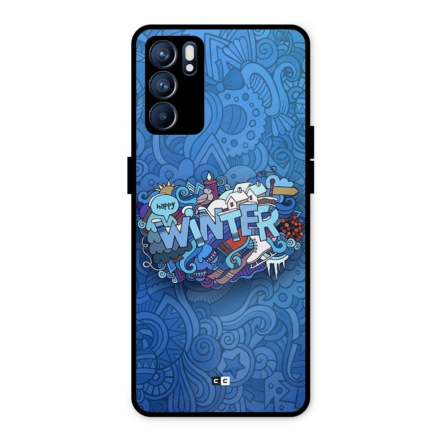 Happy Winter Metal Back Case for Oppo Reno6 5G