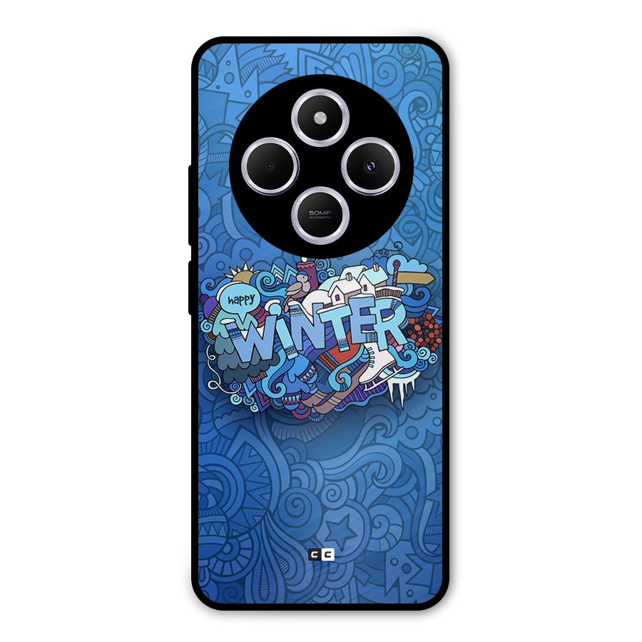 Happy Winter Metal Back Case for Poco C75 5G