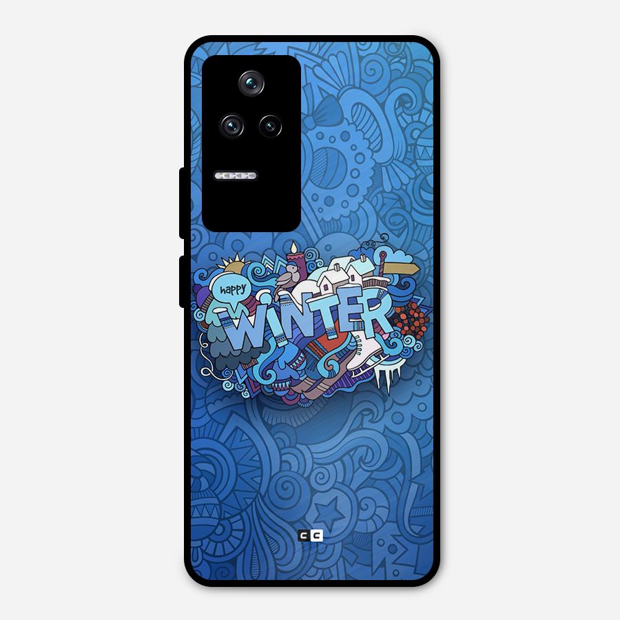 Happy Winter Metal Back Case for Poco F4 5G
