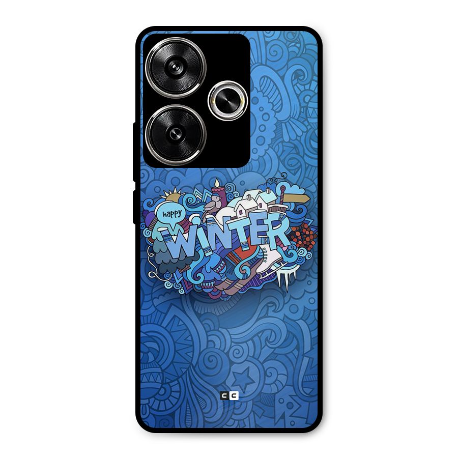 Happy Winter Metal Back Case for Poco F6