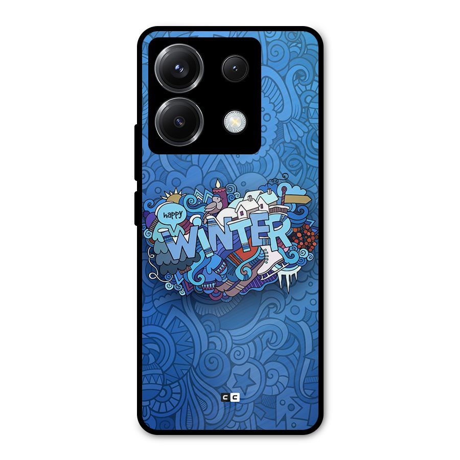Happy Winter Metal Back Case for Poco X6