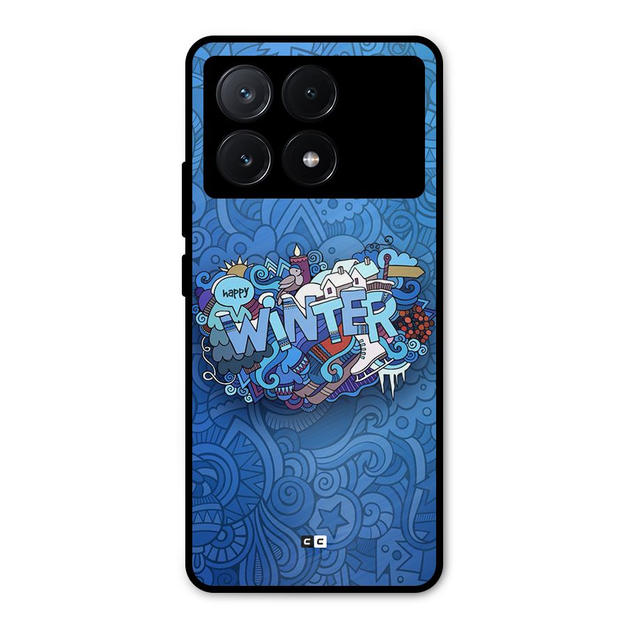 Happy Winter Metal Back Case for Poco X6 Pro