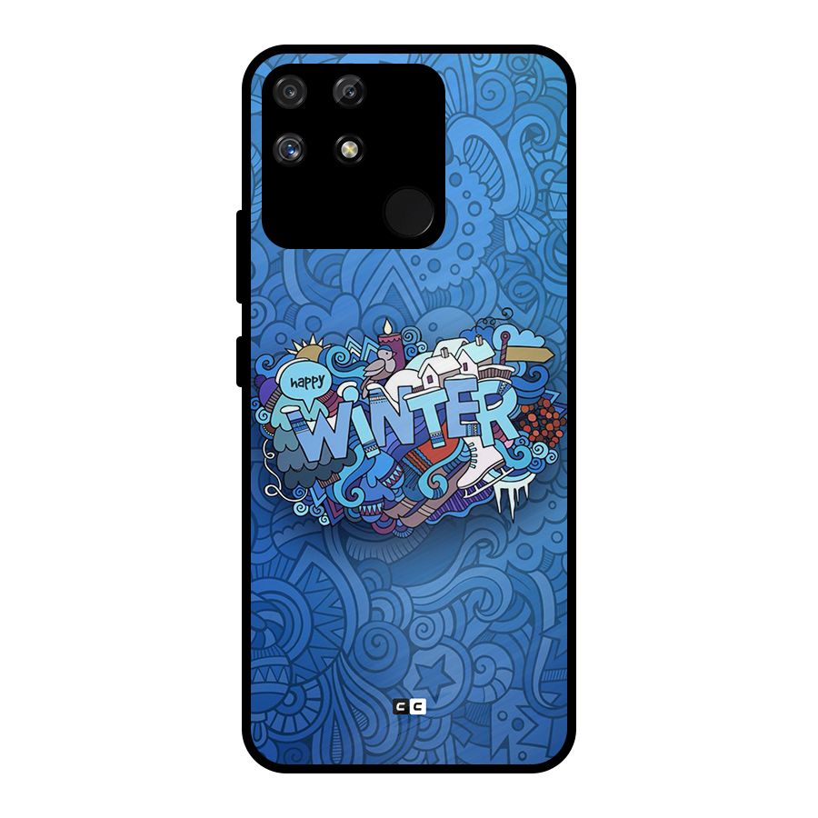 Happy Winter Metal Back Case for Realme Narzo 50A