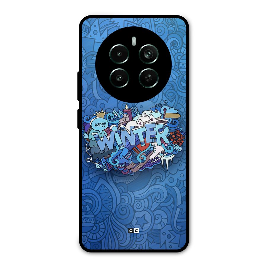 Happy Winter Metal Back Case for Realme Narzo 70 Pro