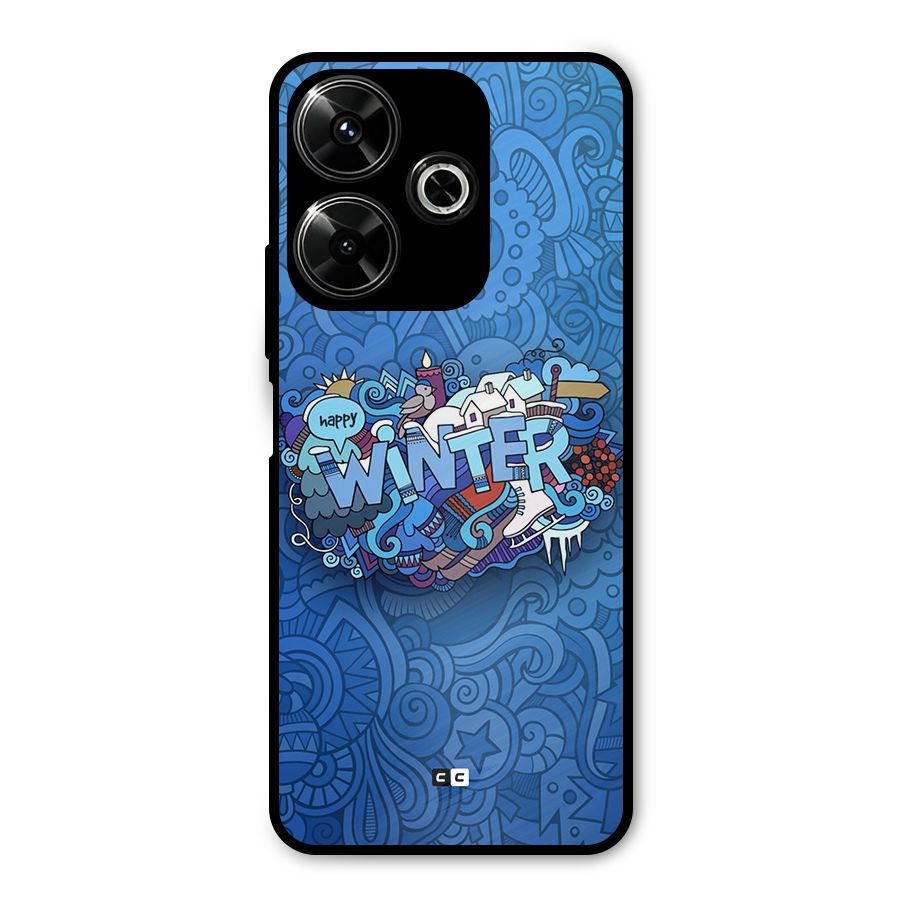 Happy Winter Metal Back Case for Redmi 13 5G