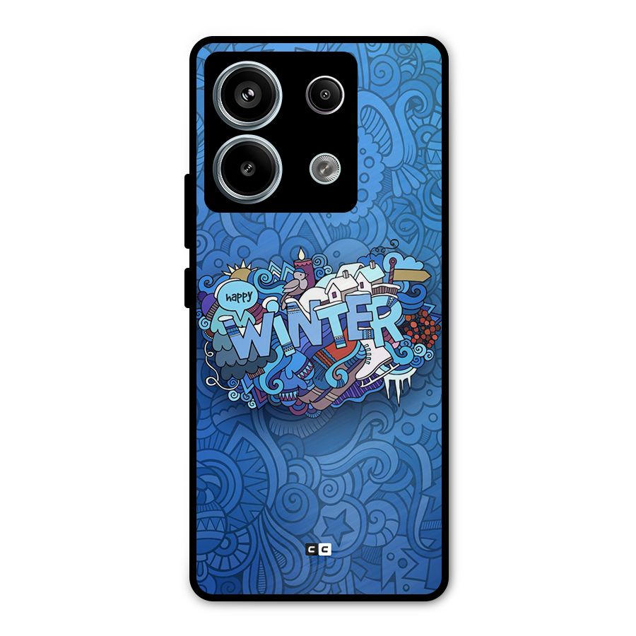 Happy Winter Metal Back Case for Redmi Note 13 Pro 5G