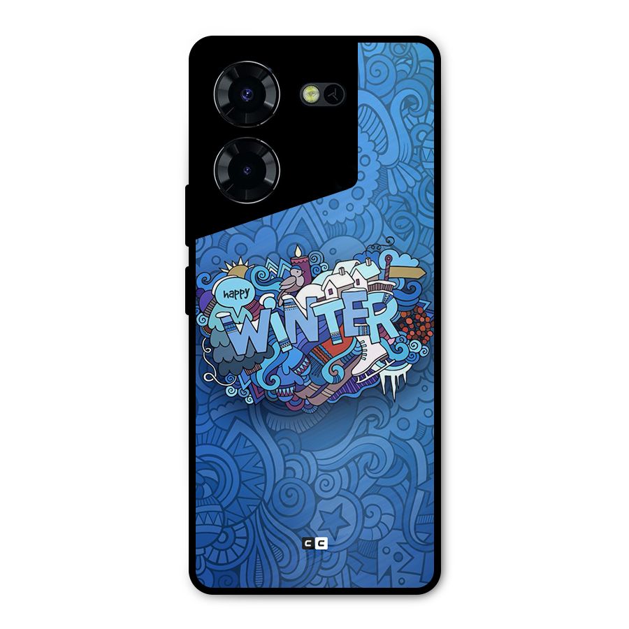 Happy Winter Metal Back Case for Tecno Pova 5 Pro 5G