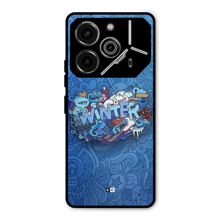 Happy Winter Metal Back Case for Tecno Pova 6 Pro
