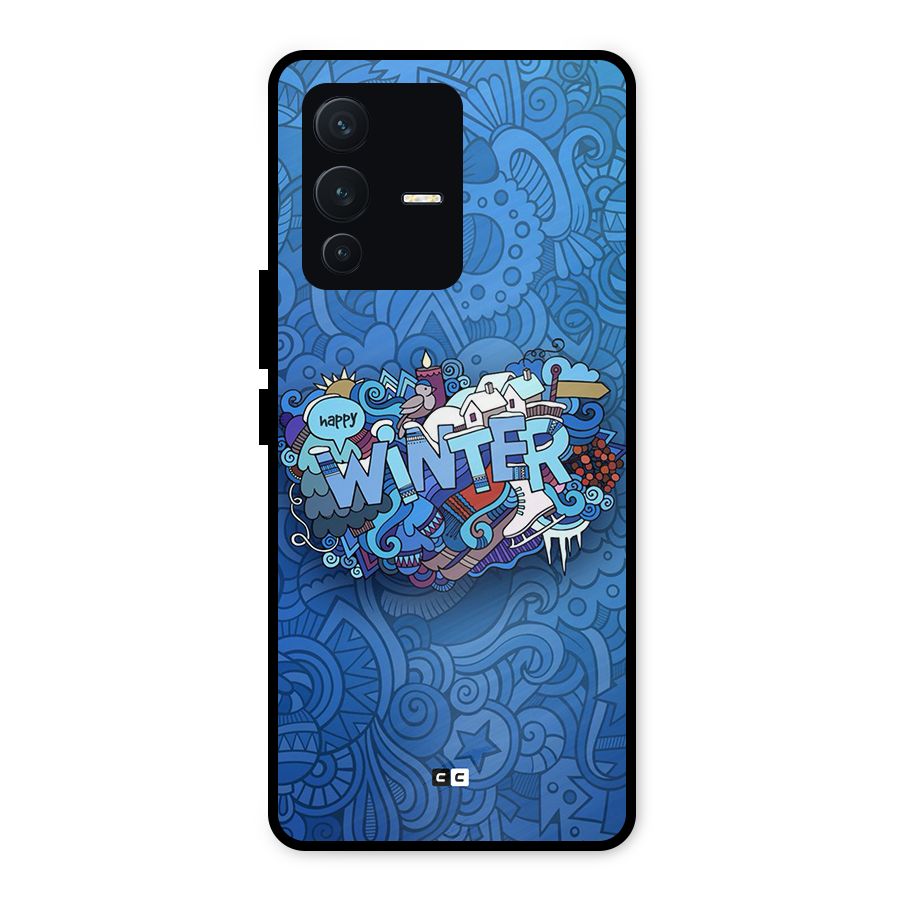 Happy Winter Metal Back Case for Vivo V23 5G
