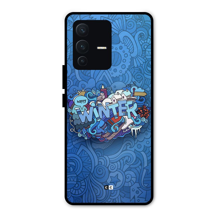 Happy Winter Metal Back Case for Vivo V23 Pro