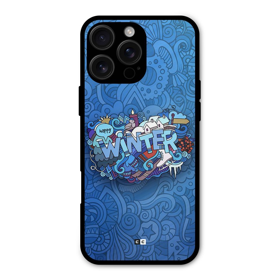 Happy Winter Metal Back Case for iPhone 16 Pro Max