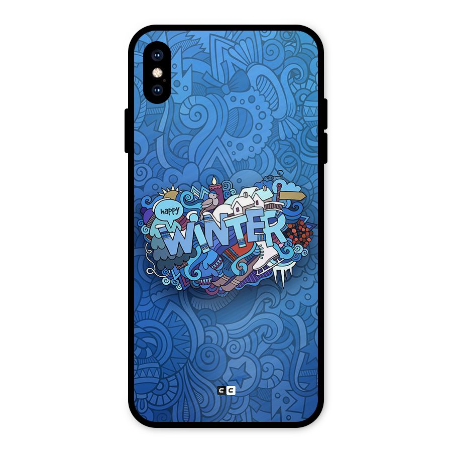 Happy Winter Metal Back Case for iPhone XS Max